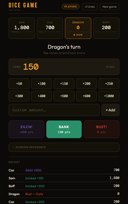 Farkle screenshot